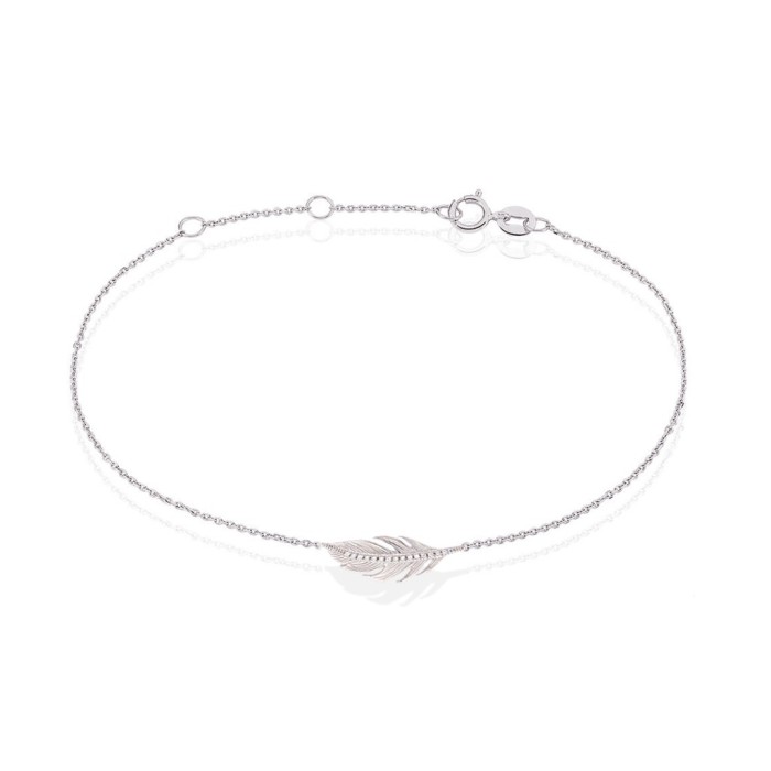 Bracelet Feuille Argent Oxyde de Zirconium