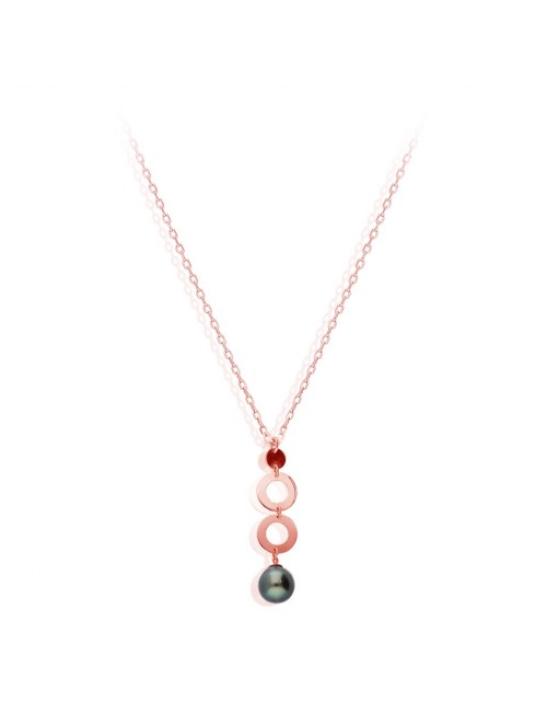 Collier Or Rose 9KTS Perle...