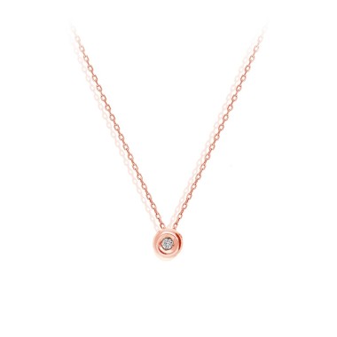 Collier Soliaire Or Rose...