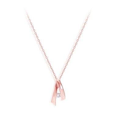 Collier Solitaire Or Rose...
