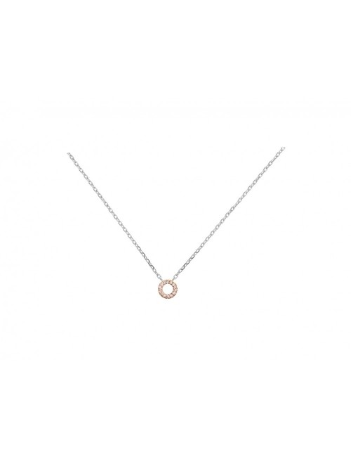 Collier Rond Or Blanc-Rose...