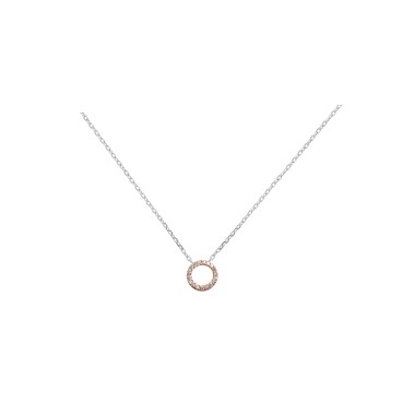Collier Or Blanc-Rose 9KTS...