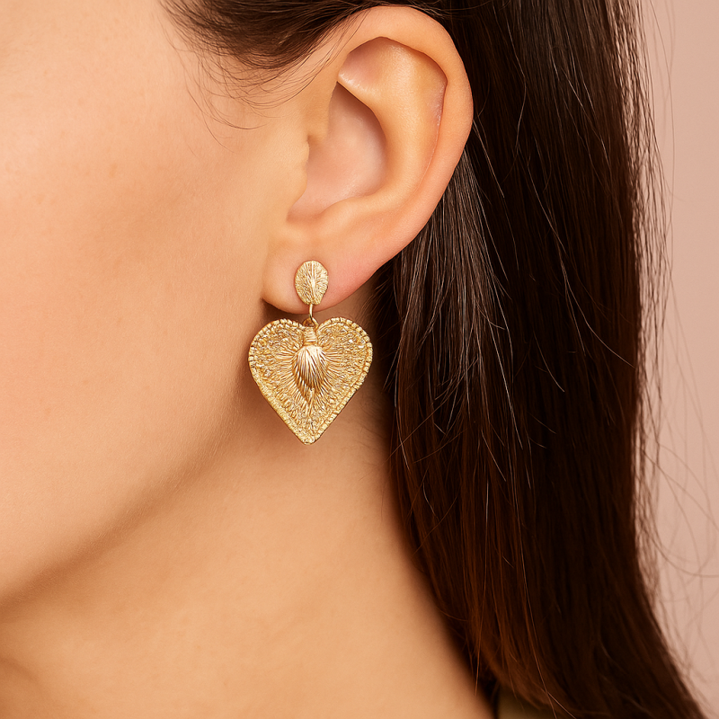 Boucles d'oreille Coeur SAUNIER