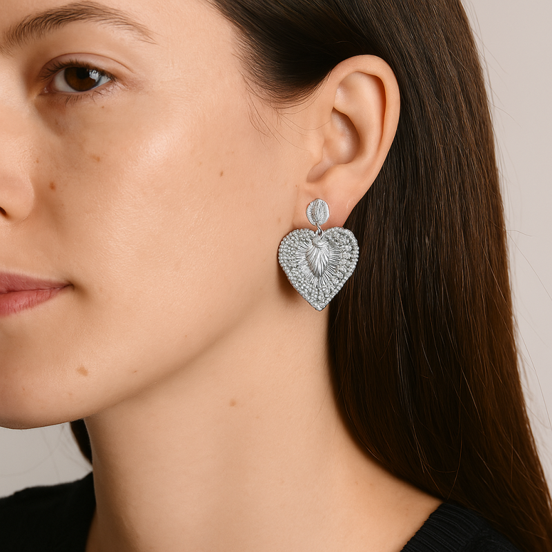 Boucles d'oreilles Coeur SAUNIER