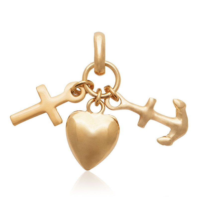 Pendentif Coeur Croix Ancre Mendy