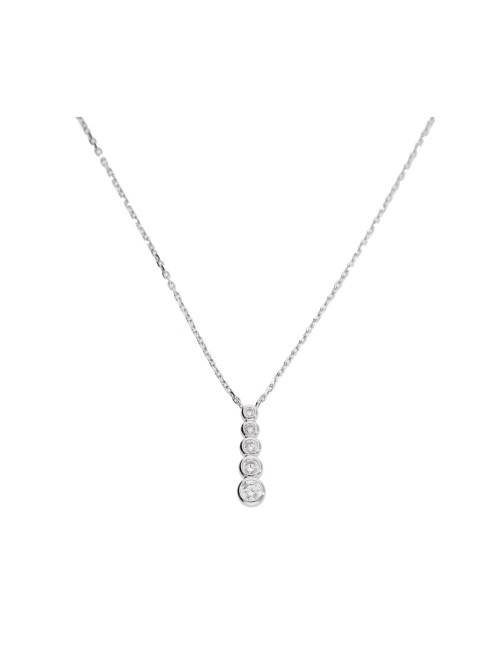 Collier Argent Blanc  Oxyde...