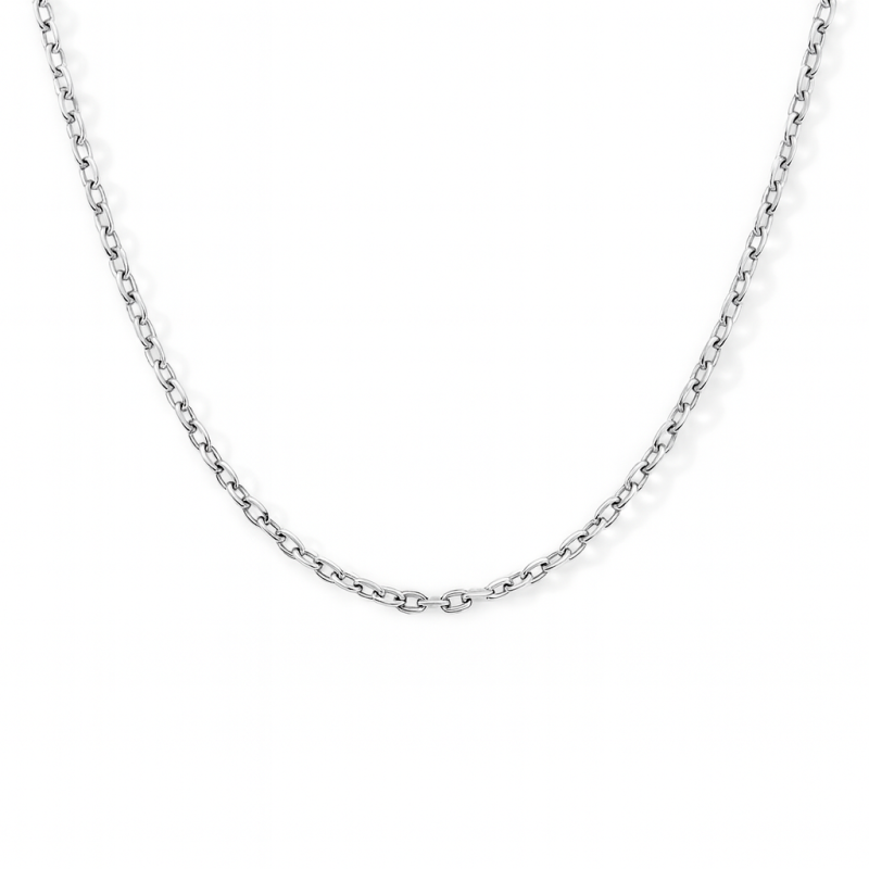 Chaîne Maille Forçat Argent 925 et Largeur 2.60mm - 70cm