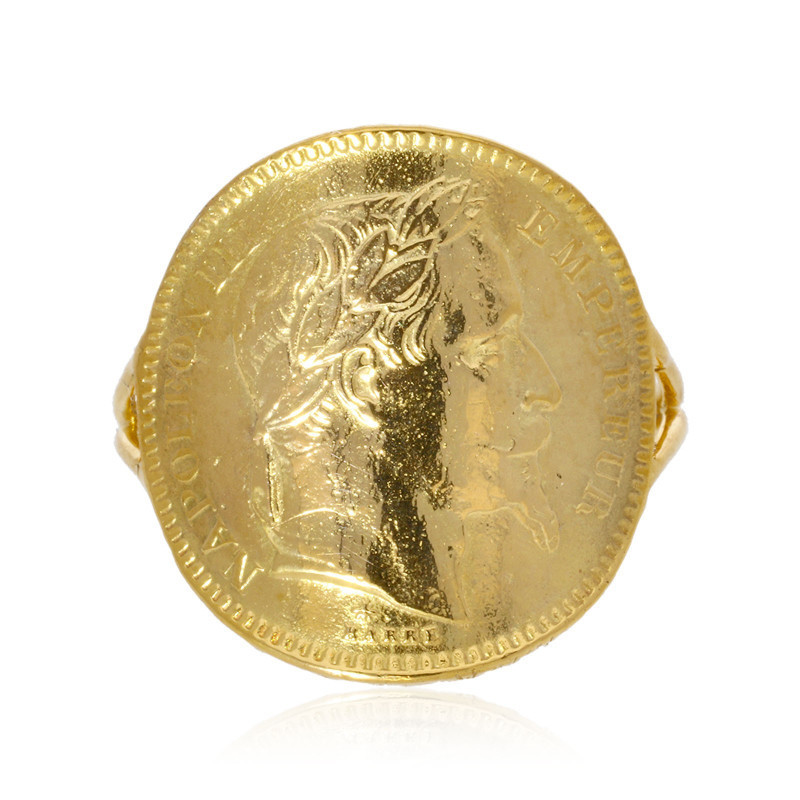 Bague Pièce Marianne 20F or jaune 750 - Diamantor