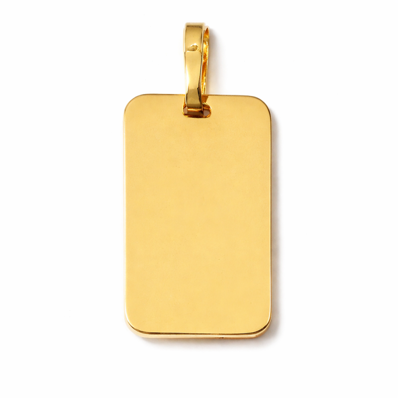 Pendentif rectangle plaqué or