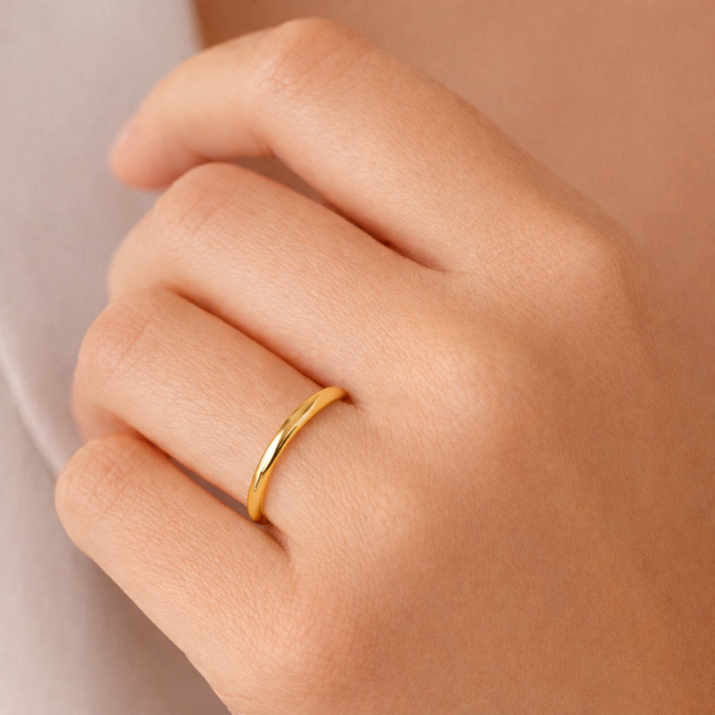 Alliance Demi-jonc Bianca