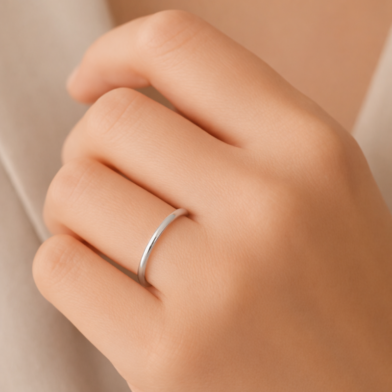 Alliance Demi-jonc Bianca