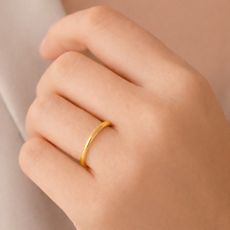 Alliance demi-jonc Bianca