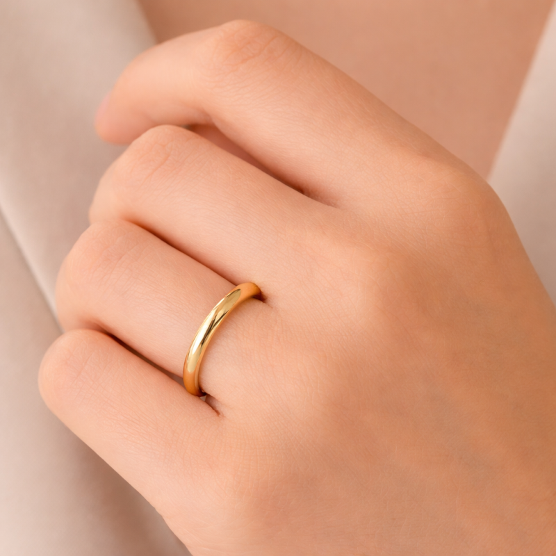 Alliance Demi-jonc Bianca