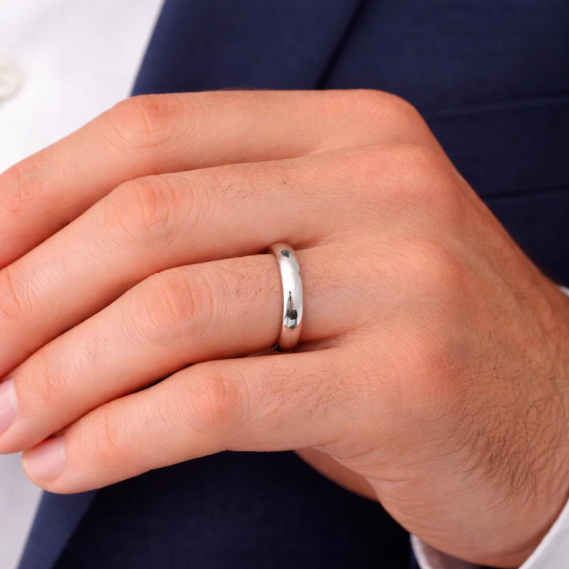 Alliance Demi-jonc Bianca