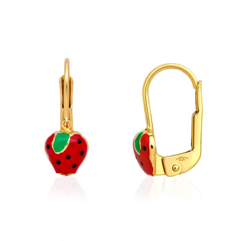 Boucles d'oreilles  Pendantes Fraise Flavia
