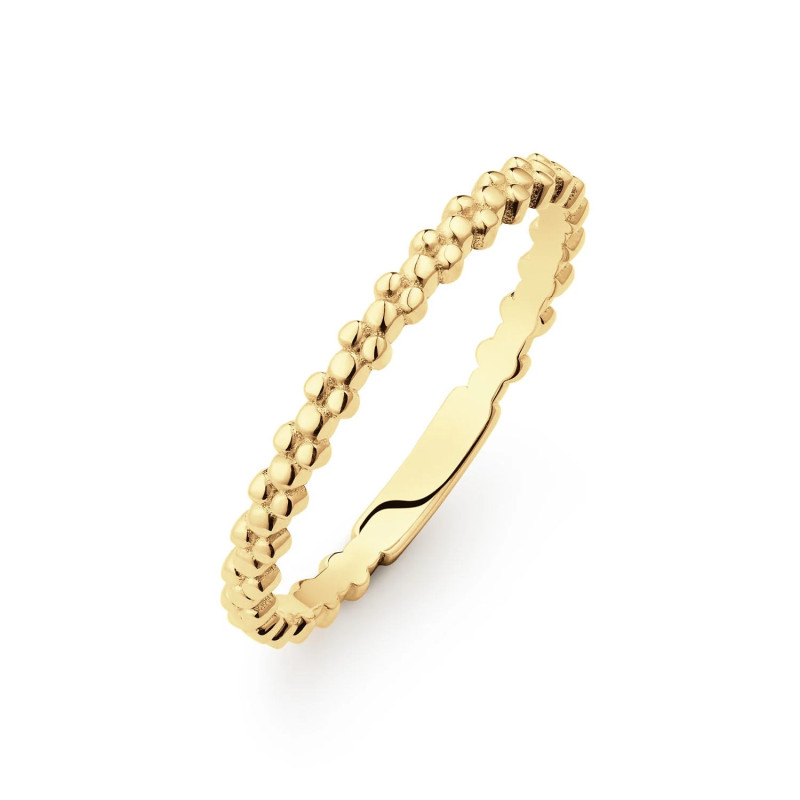 Bague JACKIE Caviar Or Jaune 585 - Diamantor