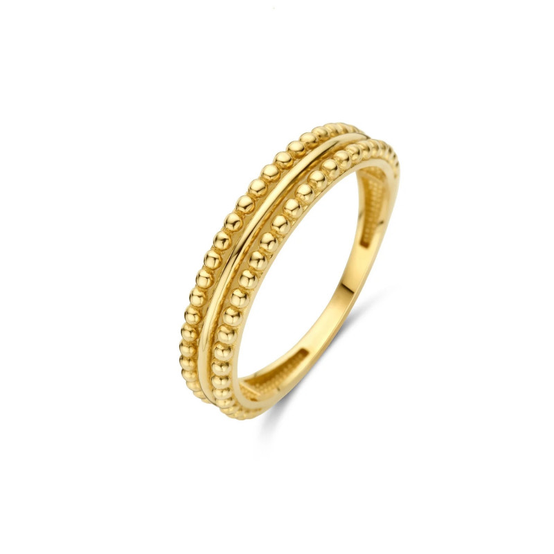 Bague JACKIE couronne Or Jaune 585 - Diamantor