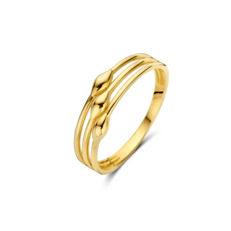 Bague JACKIE White Lady Or Jaune 585 - Diamantor