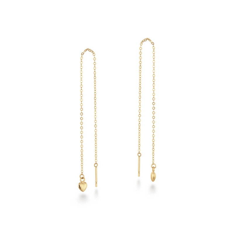 Boucles d'oreilles JACKIE Amoureuse Threader Or Jaune 585 - Diamantor