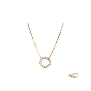 Collier Cercle Or Rose 9KTS...