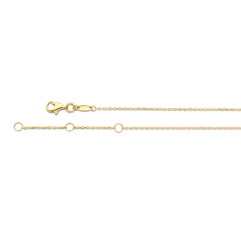 Collier JACKIE à triple barre Or Jaune 585 et Longueur 45cm - Diamantor
