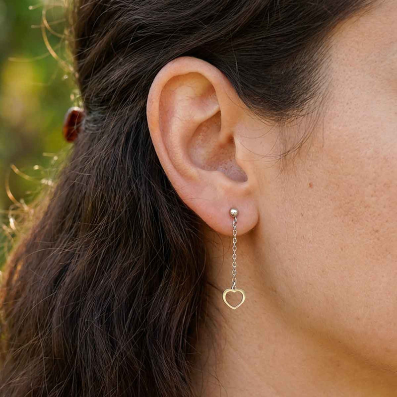 Boucles d'oreilles Coeur Marie