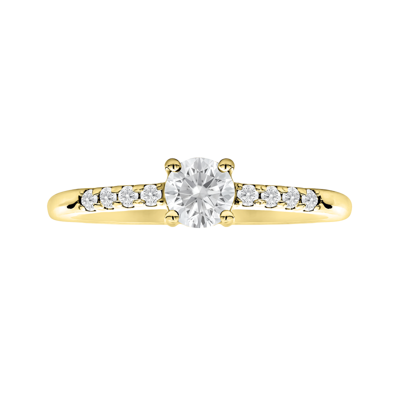 Bague Solitaire Halle Or Jaune 375 et Diamant de Laboratoire 0.500ct
