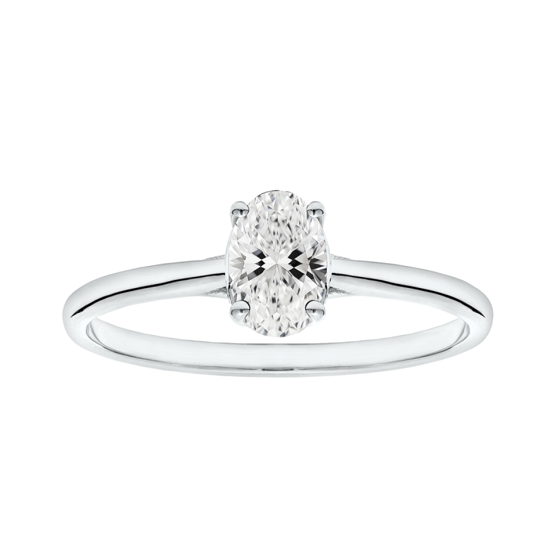 Bague Solitaire Salma Or Blanc 750 et Diamant de Laboratoire 0.750ct