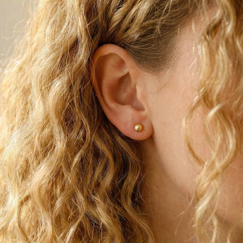 Boucles d'oreilles Boule Lapidée Rhéa