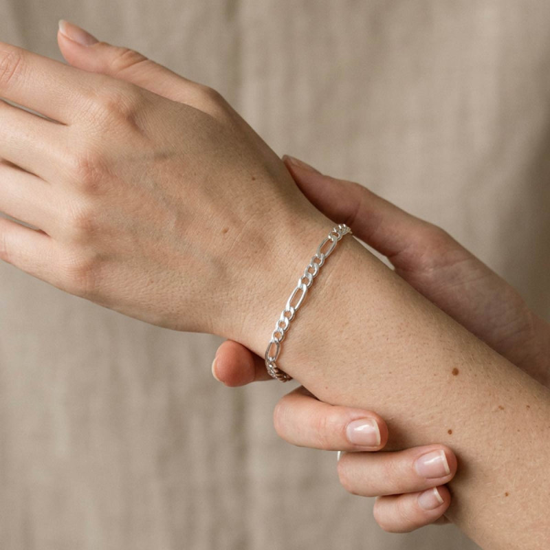 Bracelet Maille Alternée 1+3 Ezra
