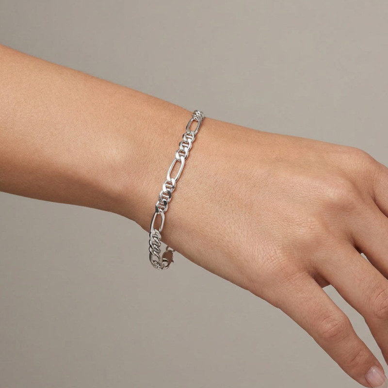 Bracelet Maille Marine Alternée 1+3 Enzo