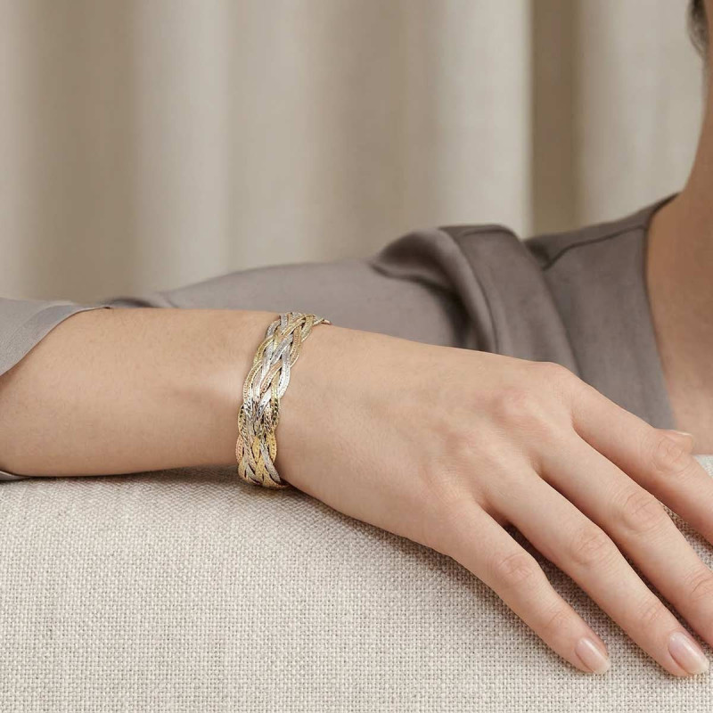 Bracelet tresse miroir Kaia