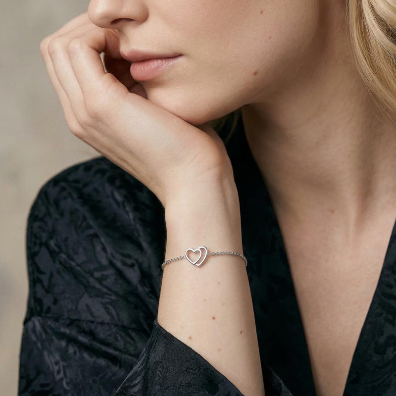Bracelet double coeur Quinn