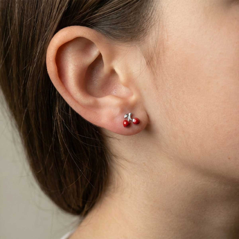 Boucles d'oreilles  Cerise