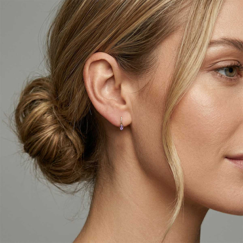 Boucles d'oreilles Améthyste Manon