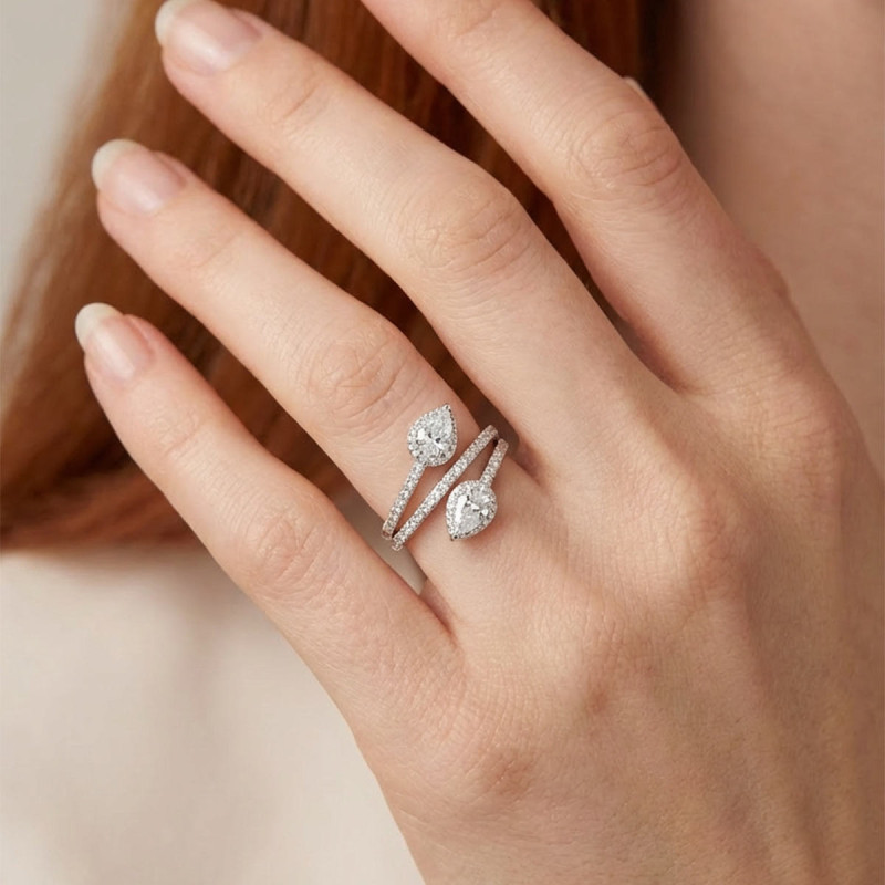 Bague Toi et Moi Poire Zarah