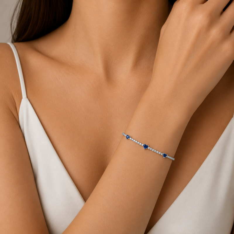 Bracelet Rivière Coeur Norra