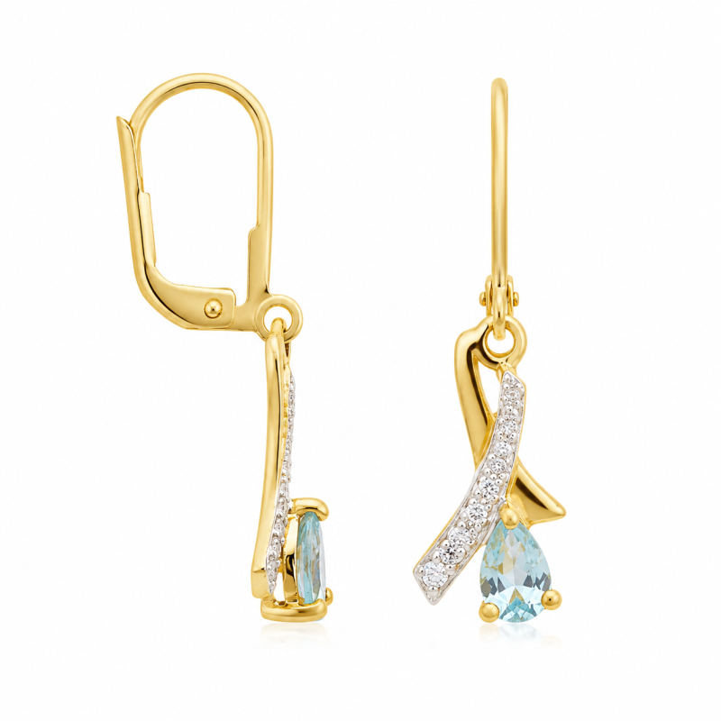 Boucles d'oreilles Pendantes Poire Cassia