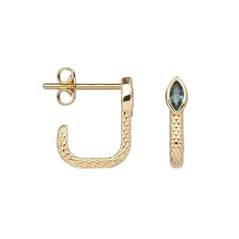 Boucles d'oreilles Serpent Silia