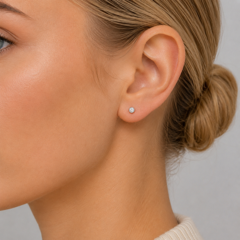 Boucles d'oreilles Solitaire Clos Tilda
