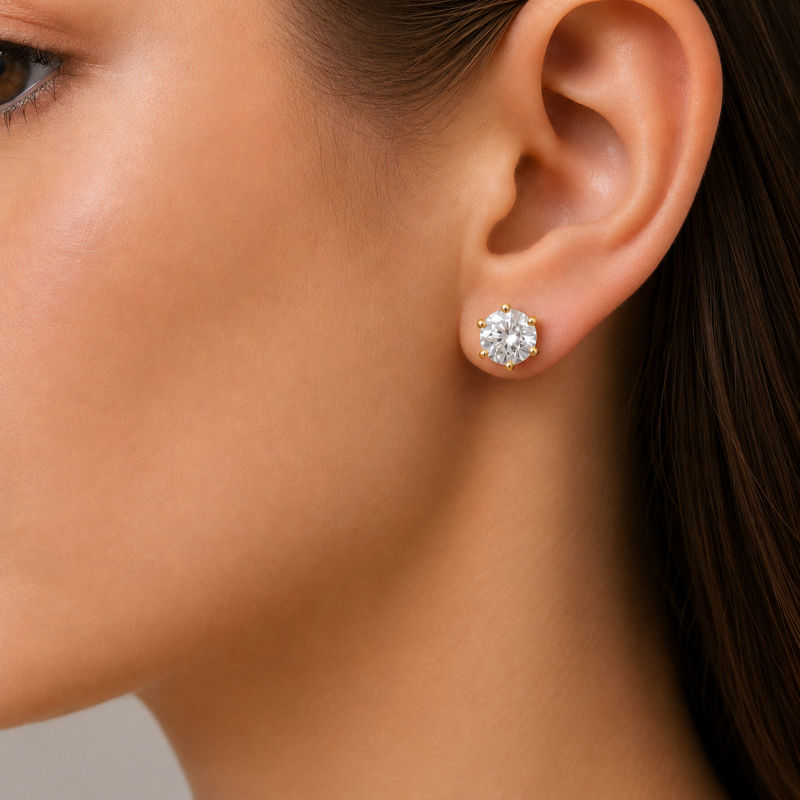 Boucles d'oreilles Solitaire Guyanella
