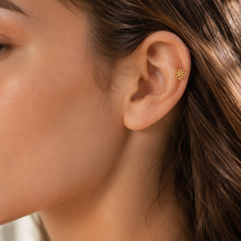 Piercing Fleur Tige Amarande