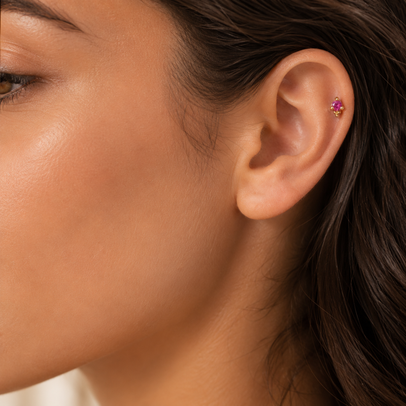Piercing Solitaire Rose Félicina