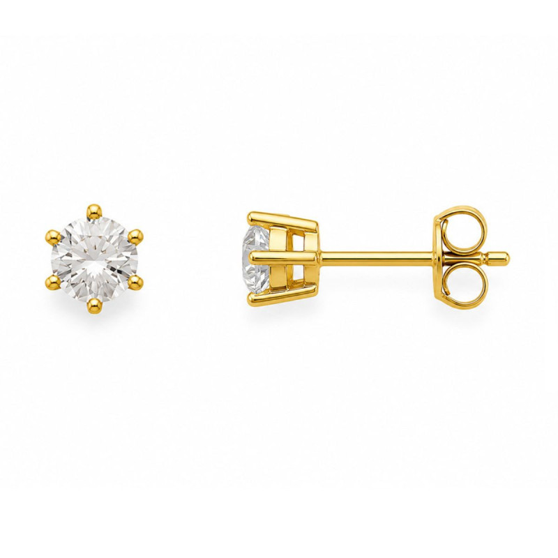 Puces d'oreilles Solitaire Alaïa