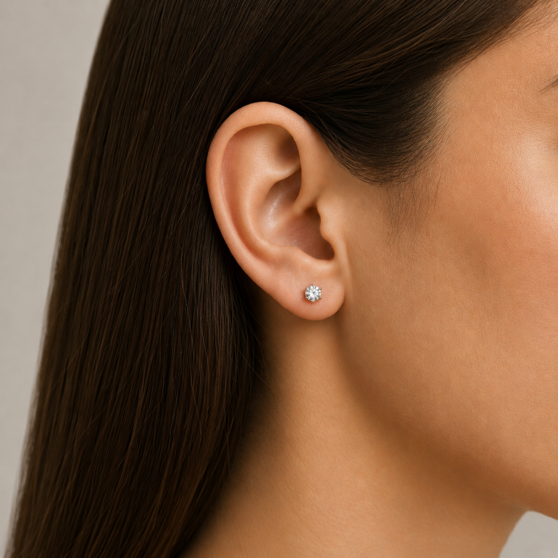Puces d'oreilles Solitaire Nyssa