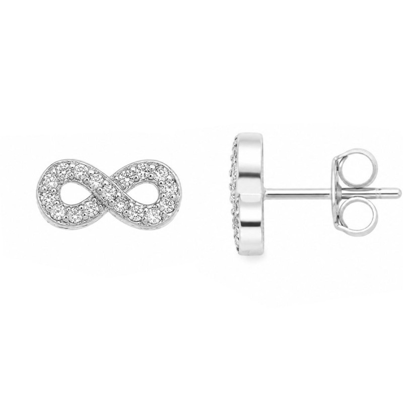 Boucles d'oreilles infini en argent