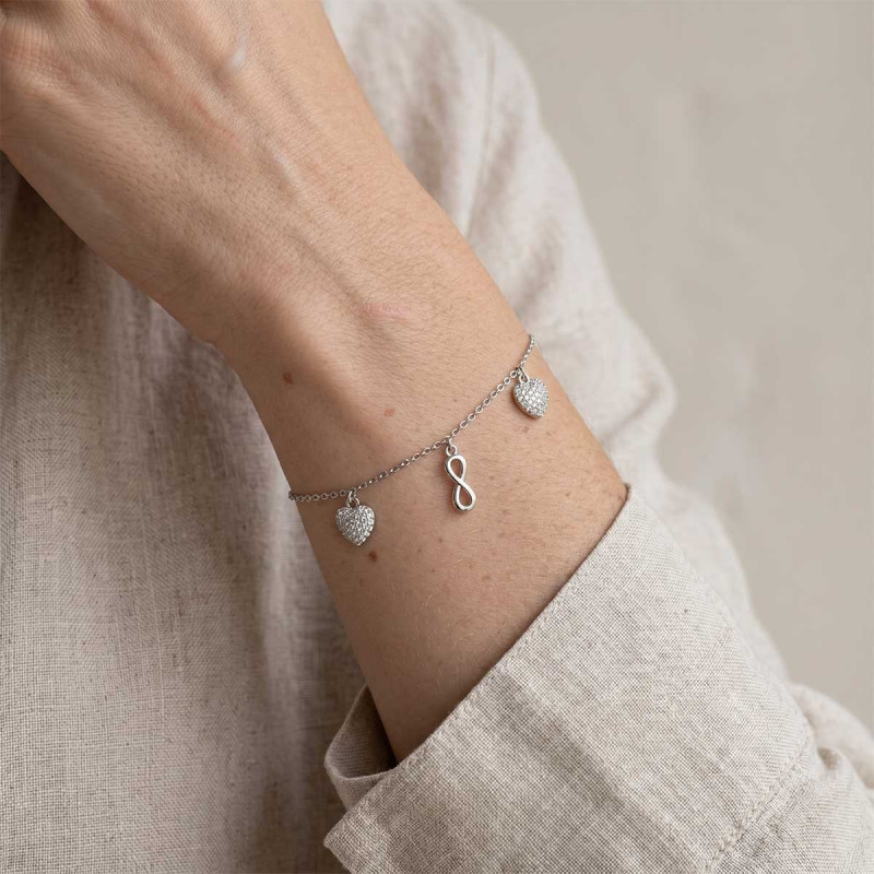 Bracelet Pampille Infini et Coeur Dodi