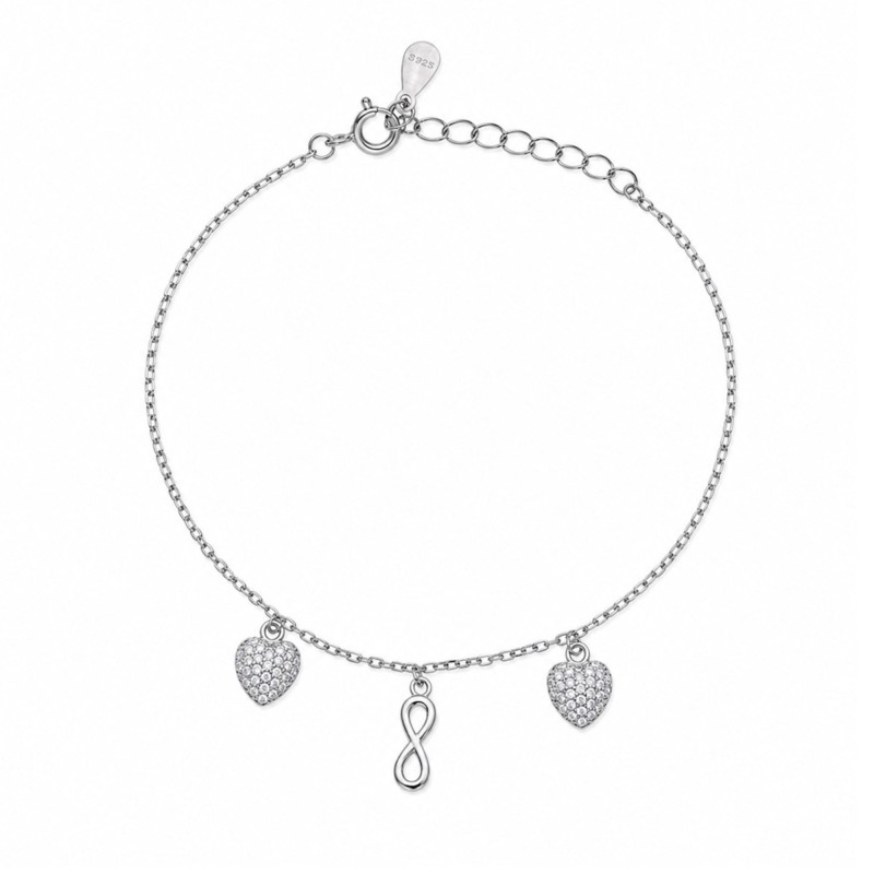 Bracelet Pampille Infini et Coeur Dodi