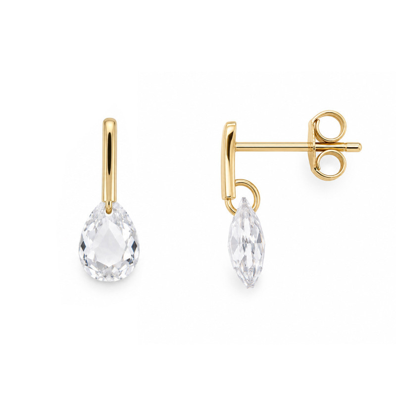 Boucles d'oreilles Pendantes Poire Célia
