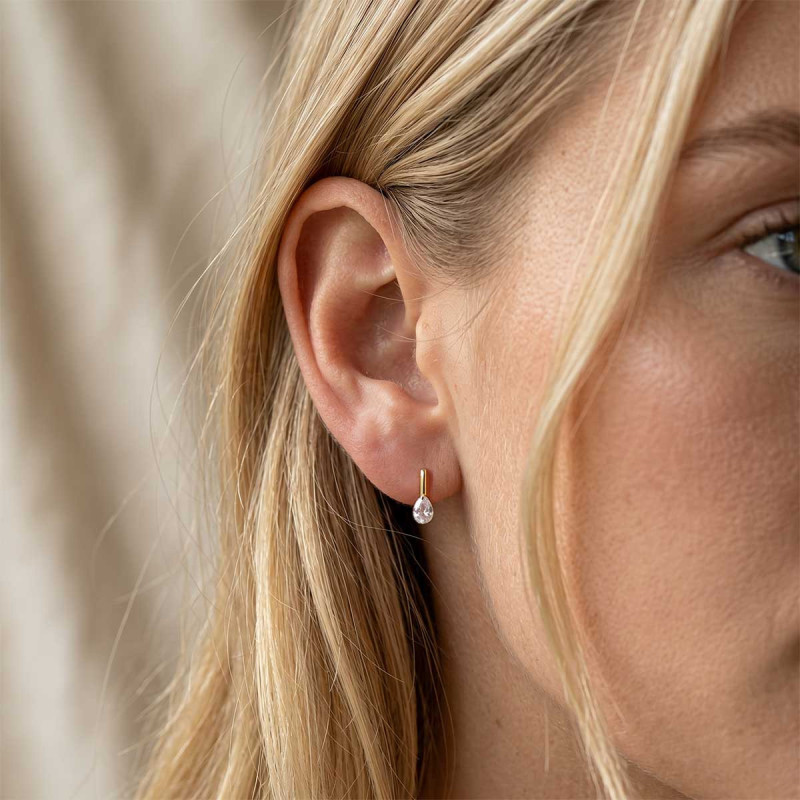 Boucles d'oreilles Pendantes Poire Célia